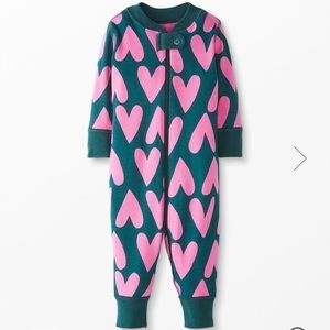 NWT Hanna Andersson juniper heart pajamas sleeper 12-18mo
